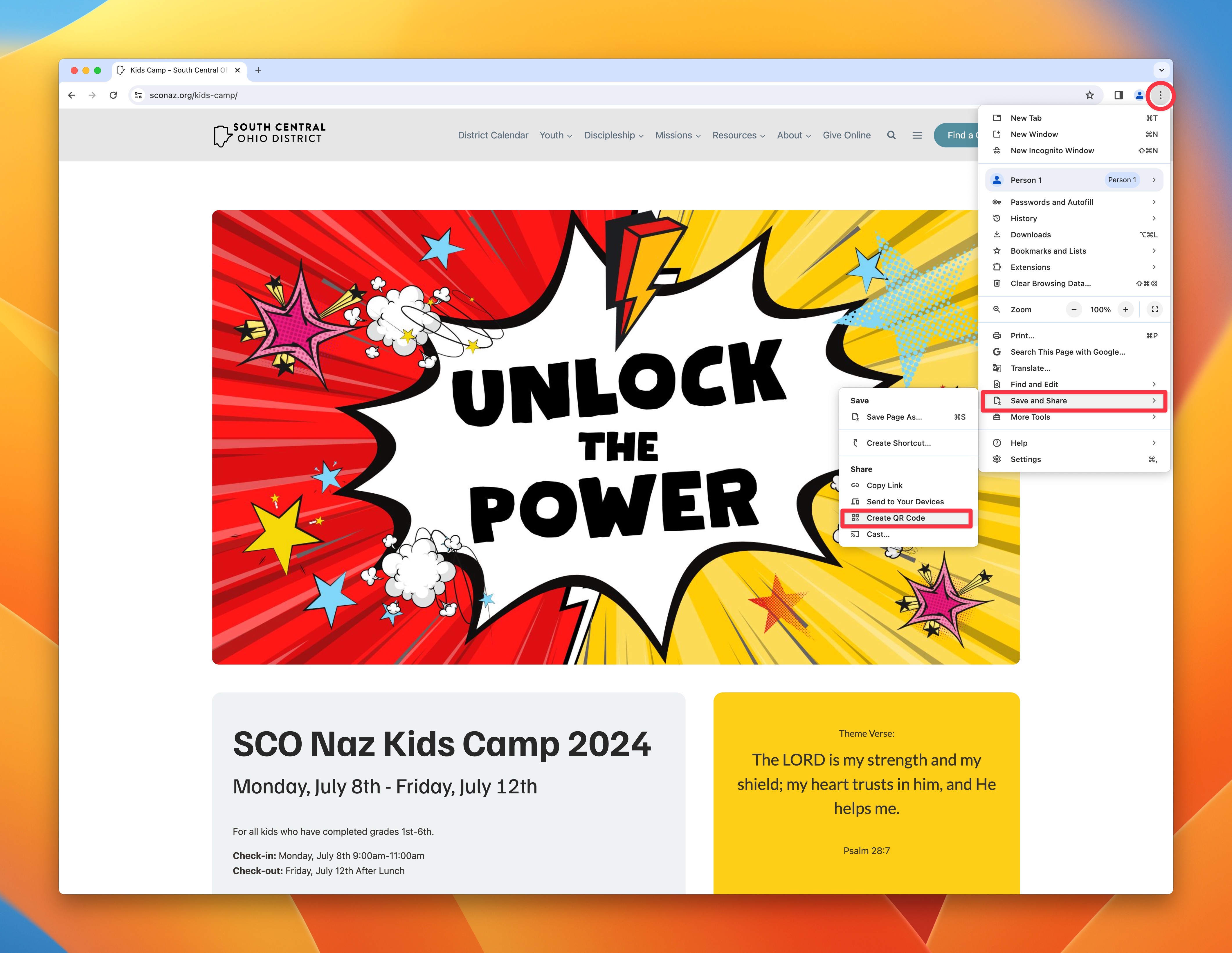 Generate a QR Code in Google Chrome